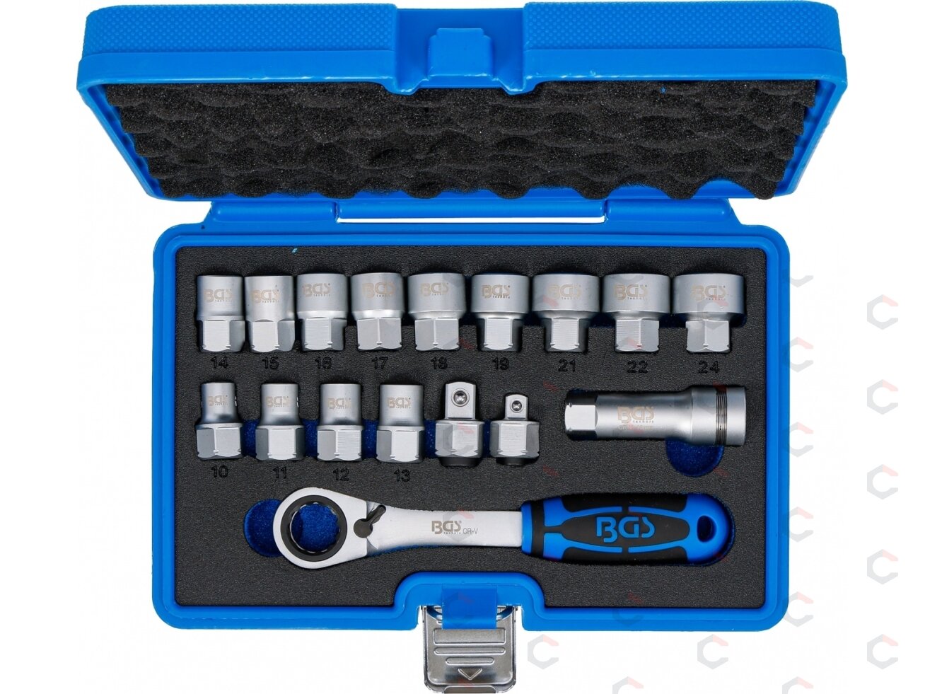 Kiauryminių galvučių rinkinys | Gear Lock | 10–24 mm | 72 dantų | 17 vnt. (74712) 5