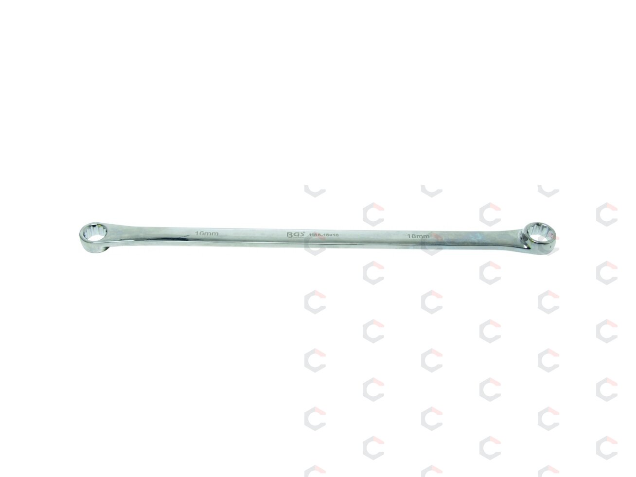 Ypač ilgas dvigubas žiedinis raktas | 16 × 18 mm | 410 mm | BGS (1186-16x18) 1 Ypač ilgas dvigubas žiedinis raktas | 16 × 18 mm | 410 mm | BGS (1186-16x18) 1