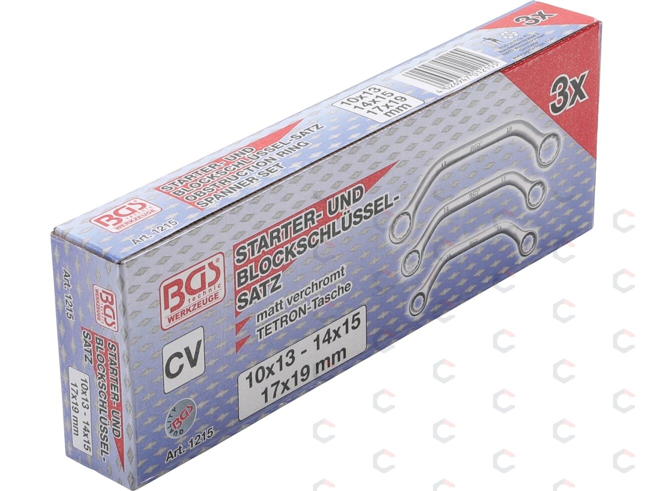 Kilpinių raktų komplektas C pusmėnulio formos | 10x13 - 17x19 mm | 3 vnt. (1215) 2 Kilpinių raktų komplektas C pusmėnulio formos | 10x13 - 17x19 mm | 3 vnt. (1215) 2
