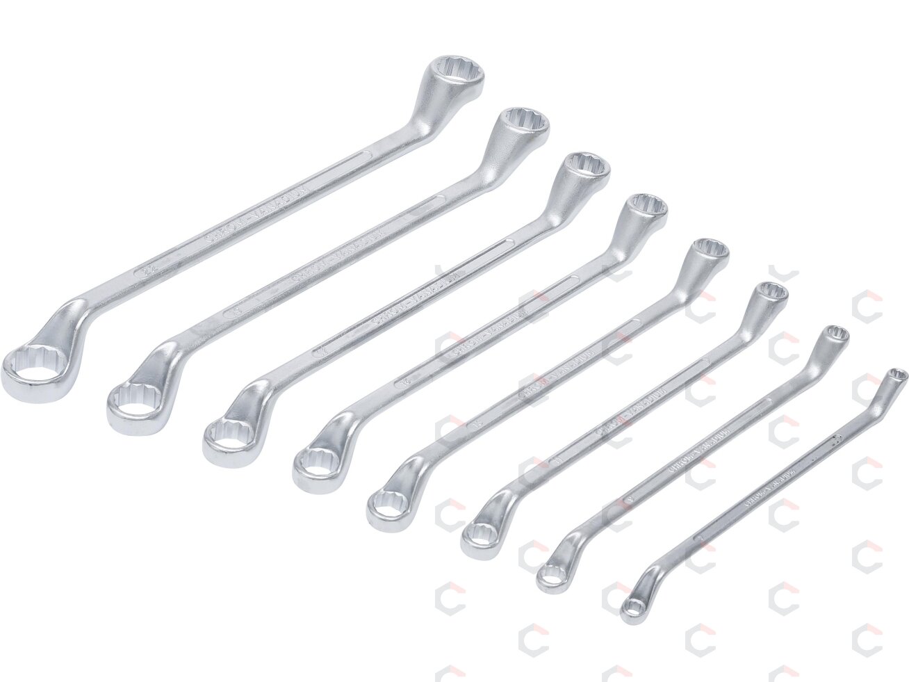 Kilpinių raktų rinkinys | lenkti galai | 6x7 - 20x22 mm | 8 vnt. (1213) 1 Kilpinių raktų rinkinys | lenkti galai | 6x7 - 20x22 mm | 8 vnt. (1213) 1