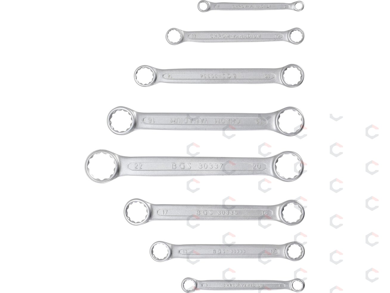 Kilpinių raktų rinkinys | tiesūs | 6-22 mm | 8 vnt. (30300) 2 Kilpinių raktų rinkinys | tiesūs | 6-22 mm | 8 vnt. (30300) 2