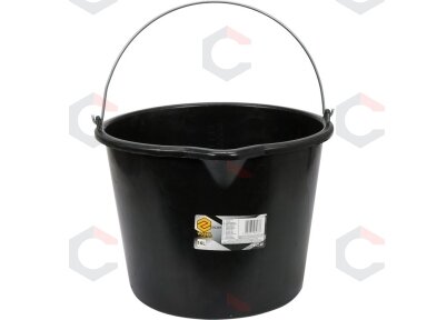 Kibiras statybinis juodas | su nutekėjimu | 16l (06381) Kibiras statybinis juodas | su nutekėjimu | 16l (06381)