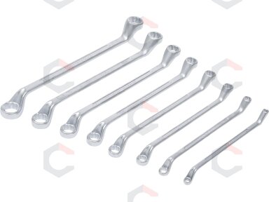 Kilpinių raktų rinkinys | lenkti galai | 6x7 - 20x22 mm | 8 vnt. (1213) Kilpinių raktų rinkinys | lenkti galai | 6x7 - 20x22 mm | 8 vnt. (1213)