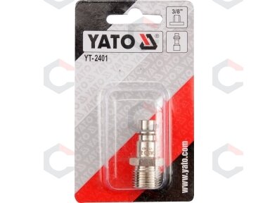 Kištukas 3/8" (išorinis sriegis) (YT-2401) Kištukas 3/8" (išorinis sriegis) (YT-2401)