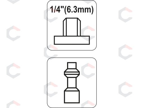 Kištukas 1/4" (išorinis sriegis) (YT-2399) 2