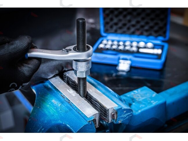 Kiauryminių galvučių rinkinys | Gear Lock | 10–24 mm | 72 dantų | 17 vnt. (74712) 3