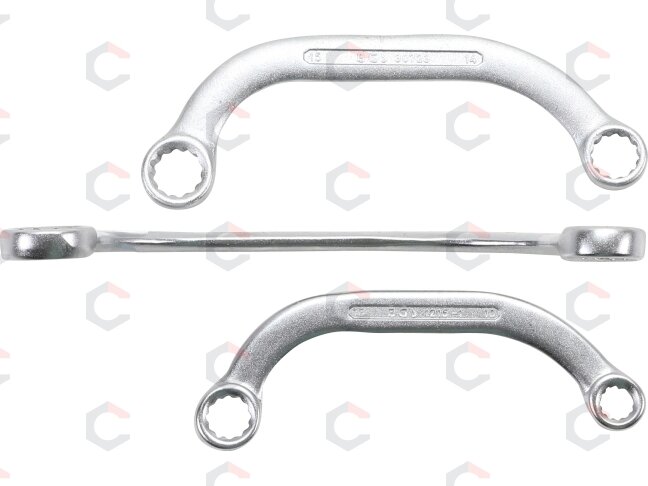 Kilpinių raktų komplektas C pusmėnulio formos | 10x13 - 17x19 mm | 3 vnt. (1215) 1 Kilpinių raktų komplektas C pusmėnulio formos | 10x13 - 17x19 mm | 3 vnt. (1215) 1