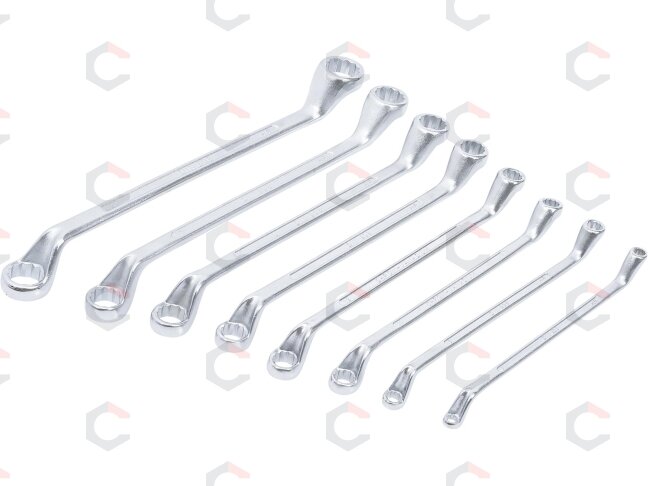 Kilpinių raktų rinkinys | lenkti galai | 6x7 - 20x22 mm | 8 vnt. (1209) 1 Kilpinių raktų rinkinys | lenkti galai | 6x7 - 20x22 mm | 8 vnt. (1209) 1