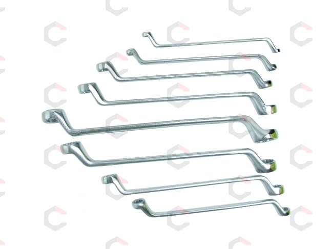 Kilpinių raktų rinkinys | lenkti galai | 6x7 - 20x22 mm | 8 vnt. (1212) 2 Kilpinių raktų rinkinys | lenkti galai | 6x7 - 20x22 mm | 8 vnt. (1212) 2