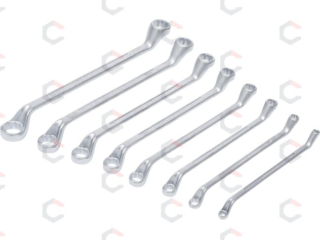 Kilpinių raktų rinkinys | lenkti galai | 6x7 - 20x22 mm | 8 vnt. (1213) 1 Kilpinių raktų rinkinys | lenkti galai | 6x7 - 20x22 mm | 8 vnt. (1213) 1