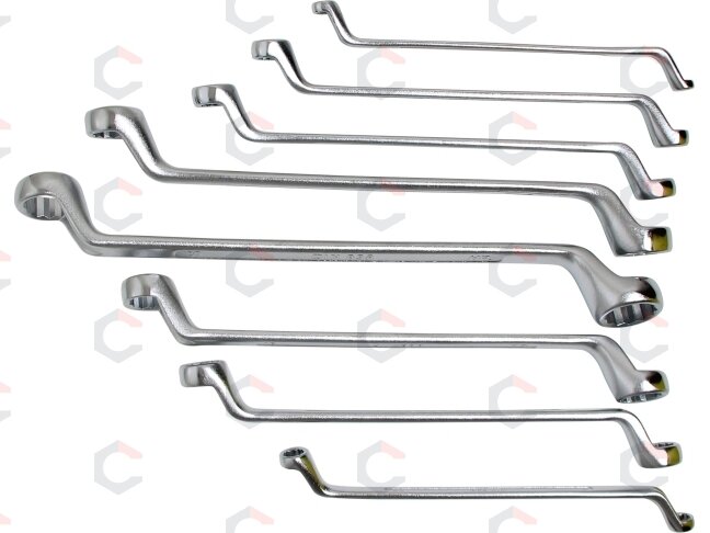 Kilpinių raktų rinkinys | lenkti galai | 6x7 - 20x22 mm | 8 vnt. (1213) 3 Kilpinių raktų rinkinys | lenkti galai | 6x7 - 20x22 mm | 8 vnt. (1213) 3