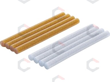 Klijų lazdelės | aukso / sidabro metalo | Ø 11 mm, 150 mm | 8 vnt. (80848) Klijų lazdelės | aukso / sidabro metalo | Ø 11 mm, 150 mm | 8 vnt. (80848)