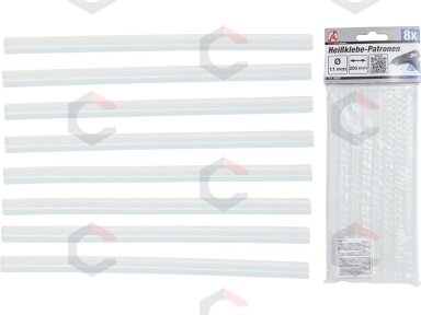 Klijų lazdelės | skaidrios | Ø 11 mm, 200 mm | 8 vnt. (80857) Klijų lazdelės | skaidrios | Ø 11 mm, 200 mm | 8 vnt. (80857)