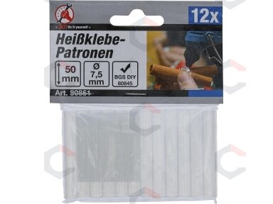 Klijų lazdelės | skaidrios | Ø 7.5 mm, 50 mm | 12 vnt. (80851) Klijų lazdelės | skaidrios | Ø 7.5 mm, 50 mm | 12 vnt. (80851)