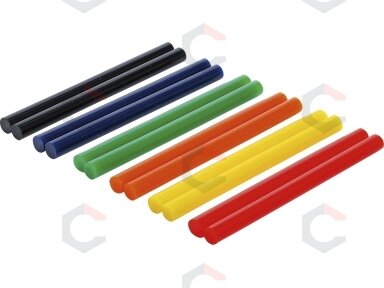 Klijų lazdelės | spalvotos | Ø 11 mm / 150 mm | 12 vnt. (80847) Klijų lazdelės | spalvotos | Ø 11 mm / 150 mm | 12 vnt. (80847)