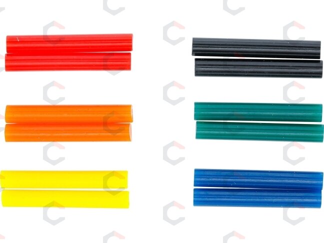 Klijų lazdelės | spalvotos | Ø 7,5 mm, 50 mm | 12 vnt. (80849) 2 Klijų lazdelės | spalvotos | Ø 7,5 mm, 50 mm | 12 vnt. (80849) 2