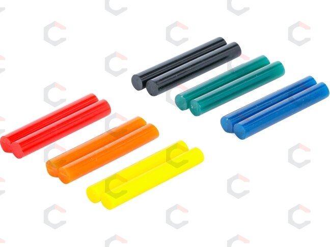 Klijų lazdelės | spalvotos | Ø 7,5 mm, 50 mm | 12 vnt. (80849) Klijų lazdelės | spalvotos | Ø 7,5 mm, 50 mm | 12 vnt. (80849)