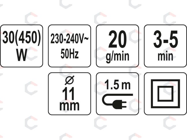 Klijų pistoletas | 11 mm / 450 w (YT-82403) 3 Klijų pistoletas | 11 mm / 450 w (YT-82403) 3