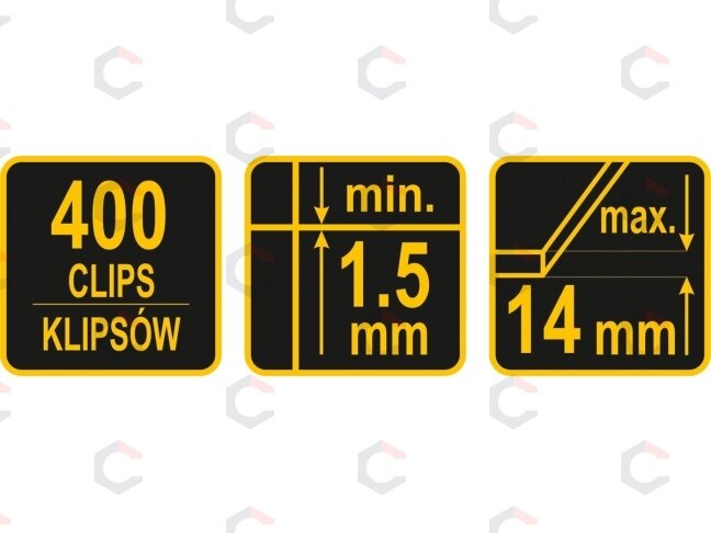 Klipsai lygiai suklijuoti plyteles | kibire | 400 vnt. (04693) 6 Klipsai lygiai suklijuoti plyteles | kibire | 400 vnt. (04693) 6