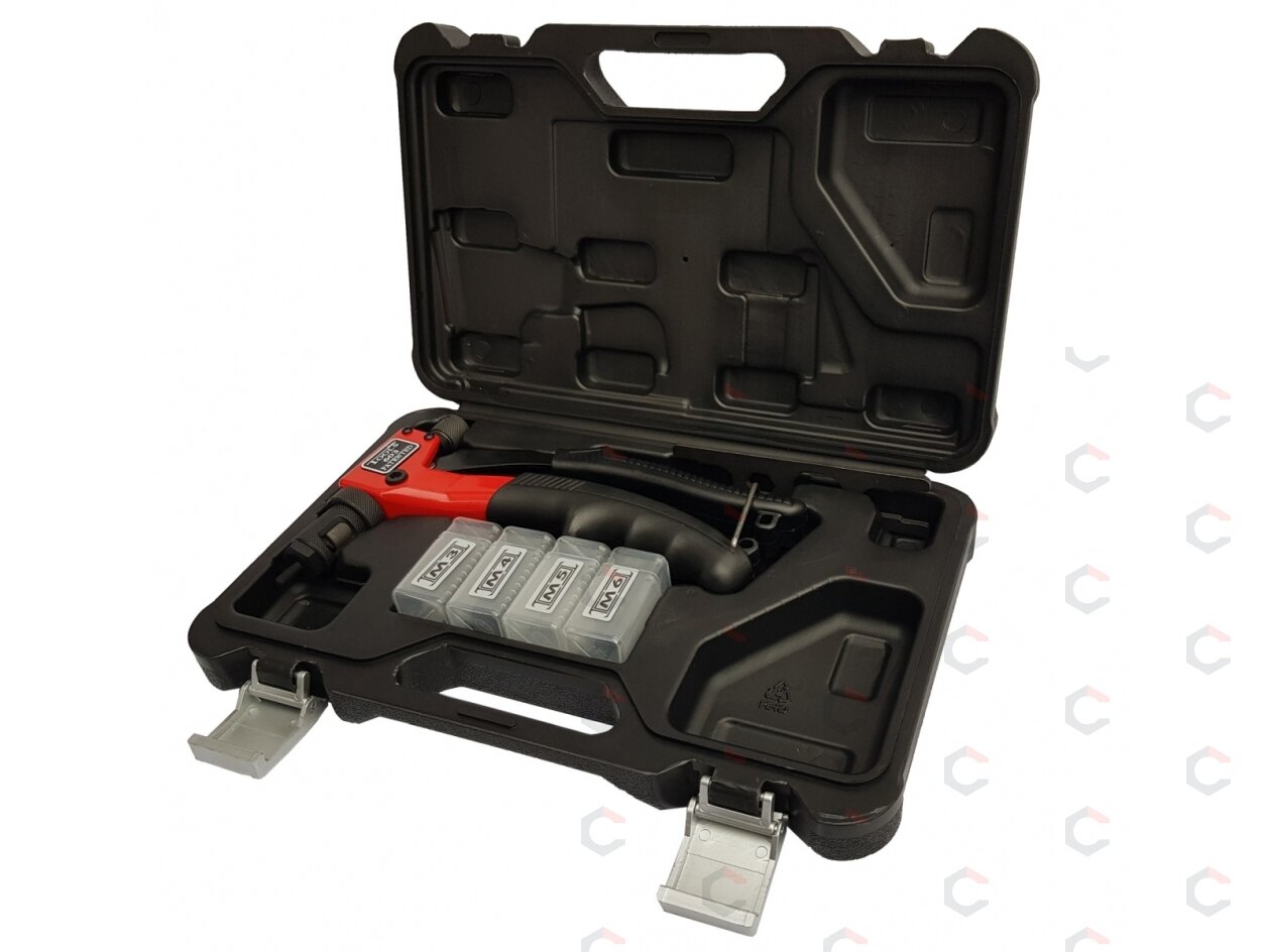Kniediklis srieginėms kniedėms lagamine profi | M3 / M4 / M5 / M6 (NR200A-2) 1 Kniediklis srieginėms kniedėms lagamine profi | M3 / M4 / M5 / M6 (NR200A-2) 1