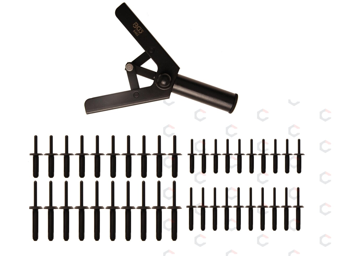 Kniediklis plastikinėms kniedėms su rinkiniu (8463) 2 Kniediklis plastikinėms kniedėms su rinkiniu (8463) 2