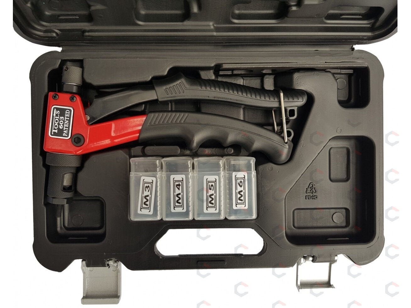Kniediklis srieginėms kniedėms lagamine profi | M3 / M4 / M5 / M6 (NR200A-2) Kniediklis srieginėms kniedėms lagamine profi | M3 / M4 / M5 / M6 (NR200A-2)
