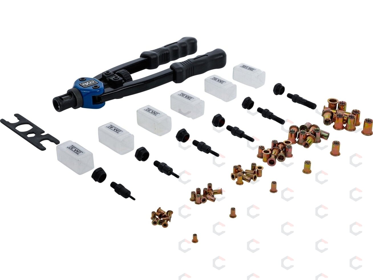 Kniediklis srieginėms kniedėms PRO | M3–M10 rinkinys | 68 vnt. (408) 2 Kniediklis srieginėms kniedėms PRO | M3–M10 rinkinys | 68 vnt. (408) 2