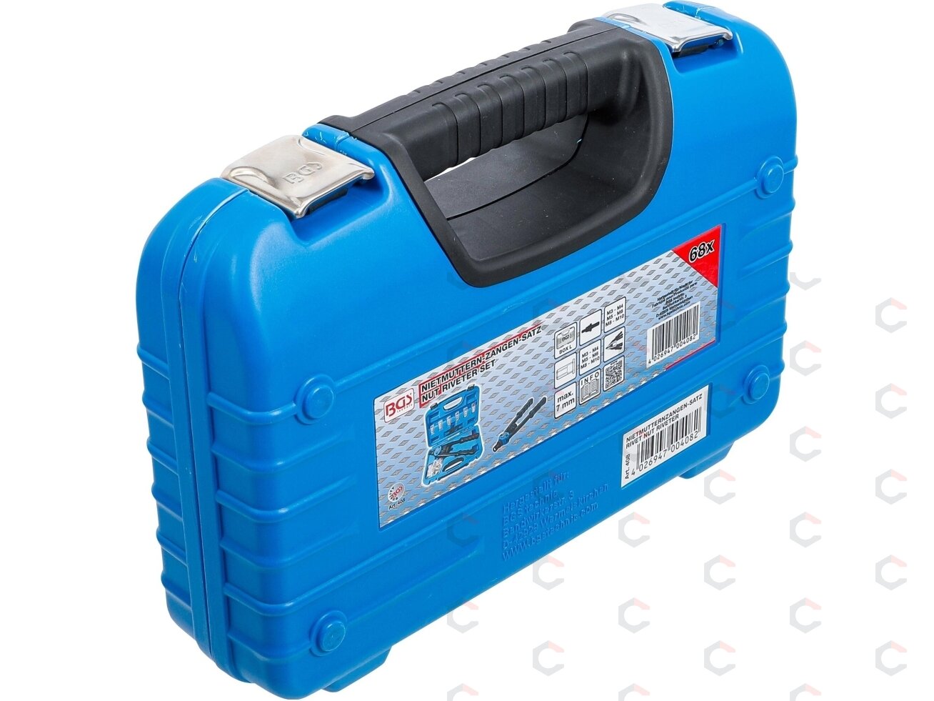 Kniediklis srieginėms kniedėms PRO | M3–M10 rinkinys | 68 vnt. (408) 8 Kniediklis srieginėms kniedėms PRO | M3–M10 rinkinys | 68 vnt. (408) 8