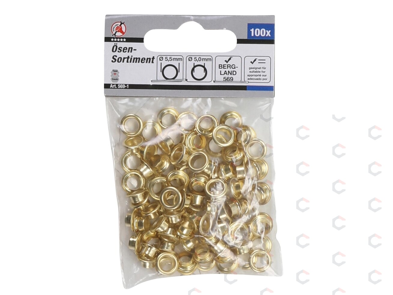 Kniedžių asortimentas | 5.0 x 5.5 mm | 100 vnt. (569-1) 2
