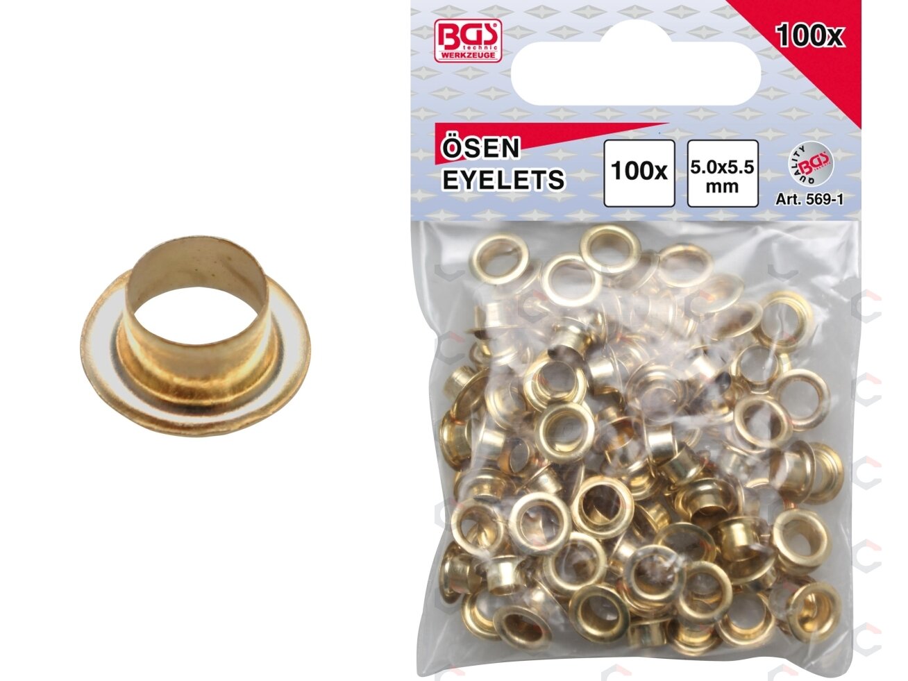 Kniedžių asortimentas | 5.0 x 5.5 mm | 100 vnt. (569-1) 4 Kniedžių asortimentas | 5.0 x 5.5 mm | 100 vnt. (569-1) 4
