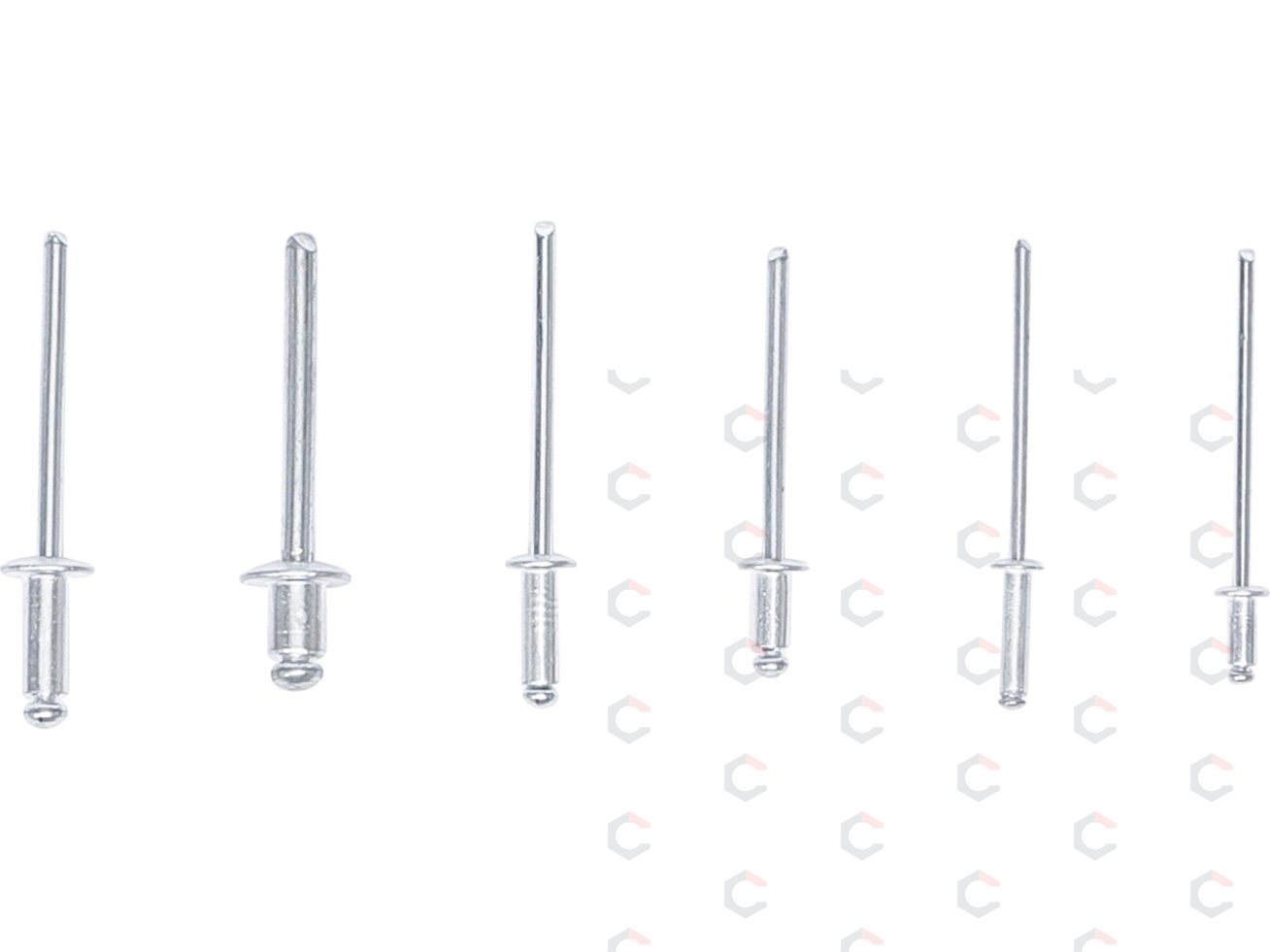 Kniedžių asortimentas | Ø 2.4-4.8 mm | 70 vnt. (88142) 1 Kniedžių asortimentas | Ø 2.4-4.8 mm | 70 vnt. (88142) 1