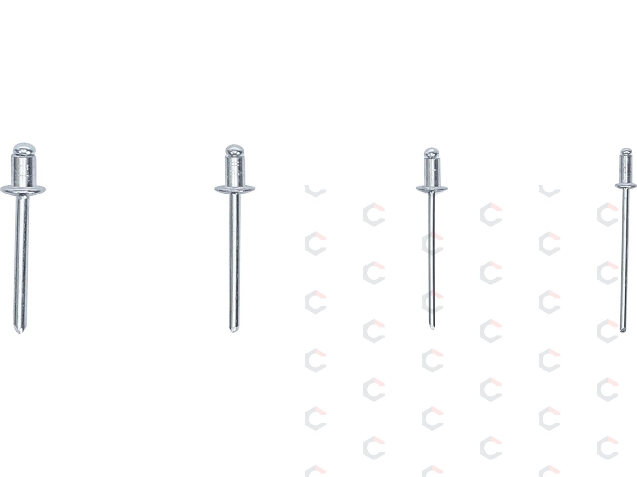 Kniedžių rinkinys dėžutėje | aliuminis | Ø 2,4 - 4,8 mm | 400 vnt. (8058) 1 Kniedžių rinkinys dėžutėje | aliuminis | Ø 2,4 - 4,8 mm | 400 vnt. (8058) 1