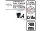 Kniediklis nerūdyjančio plieno kniedėms | 2,4-4,8 mm (YT-36012) 1 Kniediklis nerūdyjančio plieno kniedėms | 2,4-4,8 mm (YT-36012) 1