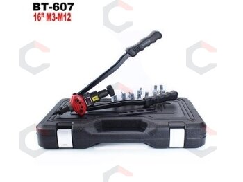 Kniediklis srieginėms kniedėms | lagaminas | M3–M12 antgaliai | 410 mm (BT-607) 1 Kniediklis srieginėms kniedėms | lagaminas | M3–M12 antgaliai | 410 mm (BT-607) 1