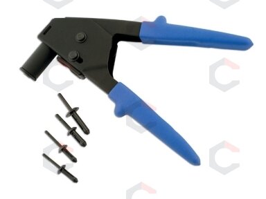 Kniediklis plastikinėms kniedėms su 40vnt kniedžių (RK1201) Kniediklis plastikinėms kniedėms su 40vnt kniedžių (RK1201)