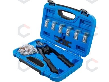 Kniediklis srieginėms kniedėms PRO | M3–M10 rinkinys | 68 vnt. (408) Kniediklis srieginėms kniedėms PRO | M3–M10 rinkinys | 68 vnt. (408)
