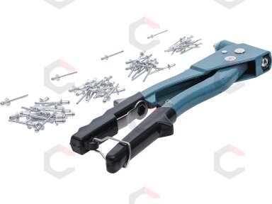 Kniediklis su kniedžių rinkiniu | 2.4 / 3.2 / 4.0 / 4.8 mm | 60 vnt (401)
