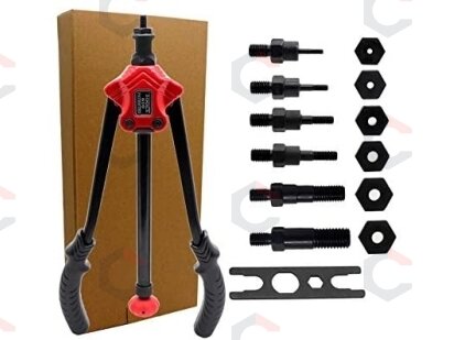 Kniediklis srieginėms kniedėms | su rinkiniu | M3-M12 | 360 mm (BT-608) 5 Kniediklis srieginėms kniedėms | su rinkiniu | M3-M12 | 360 mm (BT-608) 5