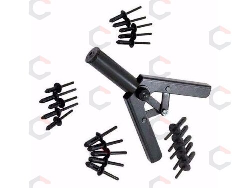 Kniediklis plastikinėms kniedėms su rinkiniu | 41 vnt. (RT41) 1