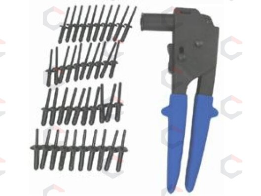 Kniediklis plastikinėms kniedėms su 40vnt kniedžių (RK1201) 1 Kniediklis plastikinėms kniedėms su 40vnt kniedžių (RK1201) 1