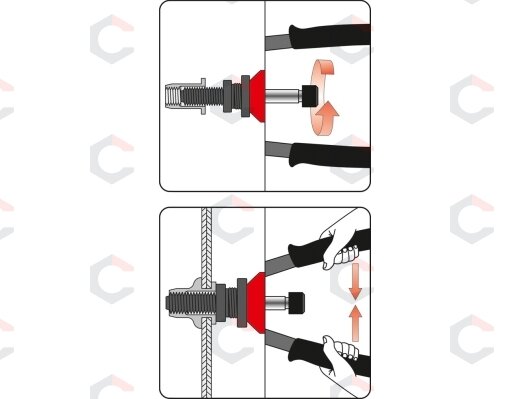 Kniediklis srieginėms kniedėms | M3, M4, M5, M6, M8, M10, M12 (YT-36128) 7
