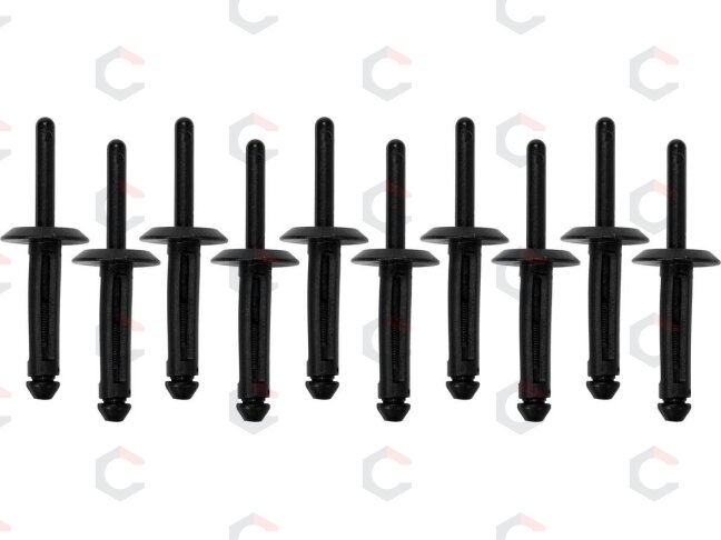 Kniedės plastikinės | 5,0 x 15,8 mm | 10 vnt. (YT-35981) Kniedės plastikinės | 5,0 x 15,8 mm | 10 vnt. (YT-35981)