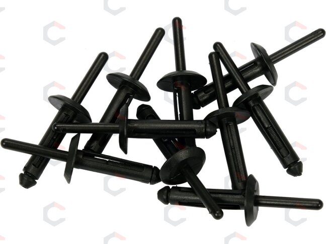 Kniedės plastikinės | 6.6 x 17.2 mm | 10 vnt. (YT-35983) 1 Kniedės plastikinės | 6.6 x 17.2 mm | 10 vnt. (YT-35983) 1