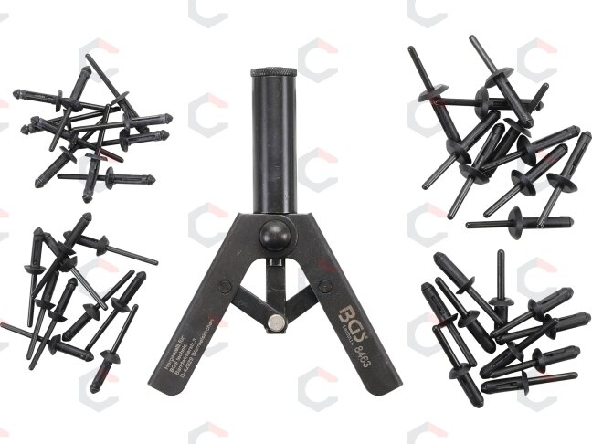 Kniediklis plastikinėms kniedėms su rinkiniu (8463)