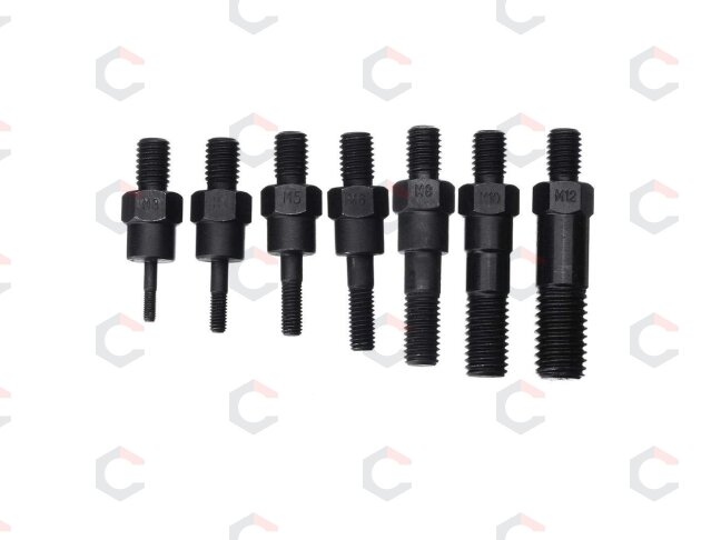 Kniediklis srieginėms kniedėms | lagaminas | M3–M12 antgaliai | 410 mm (BT-607) 4 Kniediklis srieginėms kniedėms | lagaminas | M3–M12 antgaliai | 410 mm (BT-607) 4