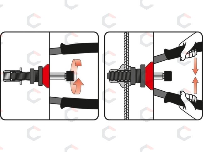 Kniediklis srieginėms kniedėms | M3/M4/M5/M6/M8 (YT-36112) 4 Kniediklis srieginėms kniedėms | M3/M4/M5/M6/M8 (YT-36112) 4