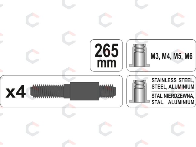 Kniediklis srieginėms knienėms | M3-M6 (70270) 5 Kniediklis srieginėms knienėms | M3-M6 (70270) 5
