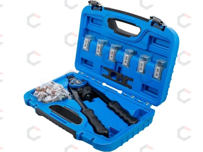 Kniediklis srieginėms kniedėms PRO | M3–M10 rinkinys | 68 vnt. (408) 1 Kniediklis srieginėms kniedėms PRO | M3–M10 rinkinys | 68 vnt. (408) 1