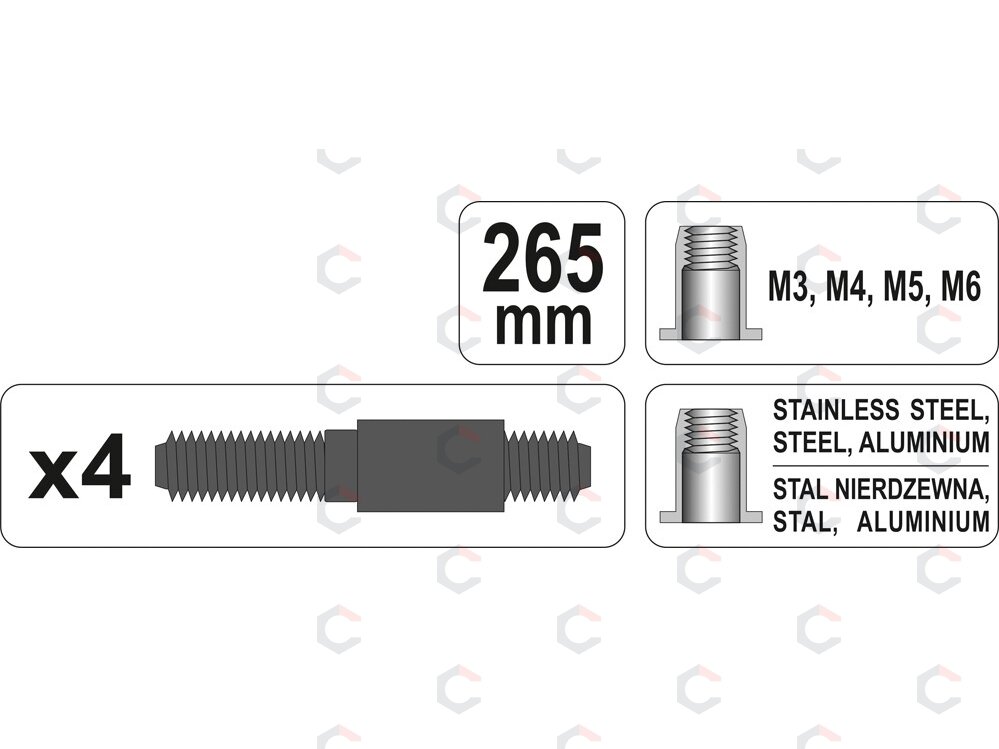 Kniediklis srieginėms knienėms | M3-M6 (70270) 5 Kniediklis srieginėms knienėms | M3-M6 (70270) 5