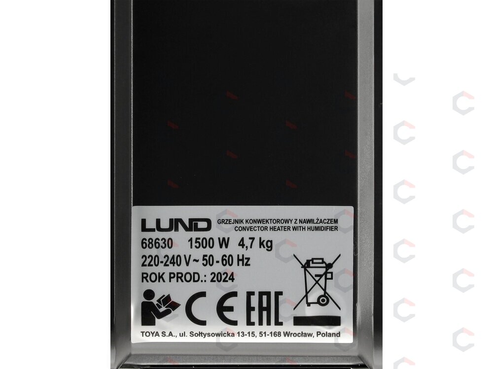 Konvektorinis šildytuvas su drėkintuvu | 1500W (68630) 9 Konvektorinis šildytuvas su drėkintuvu | 1500W (68630) 9